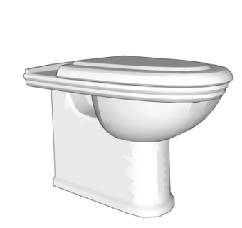 现代蹲便器su模型