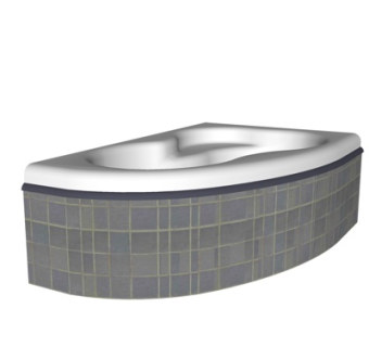 现代蹲便器su模型