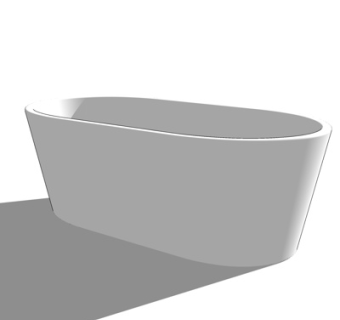 现代陶瓷浴缸su模型