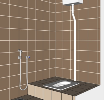 现代蹲便器su模型