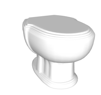 现代陶瓷马桶su模型