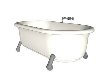 现代小浴缸su模型