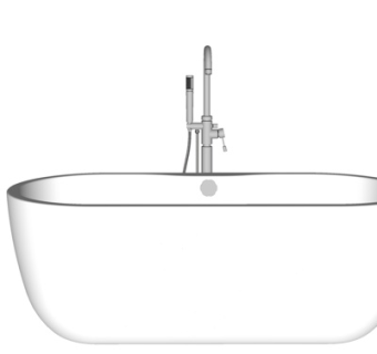 现代陶瓷浴缸su模型