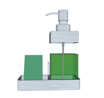 现代洗手液洗发露su模型