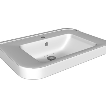 现代蹲便器su模型