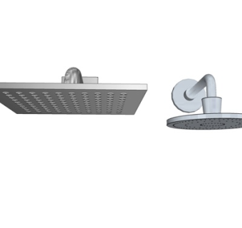 现代花洒淋浴su模型