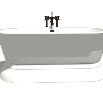 现代陶瓷浴缸su模型