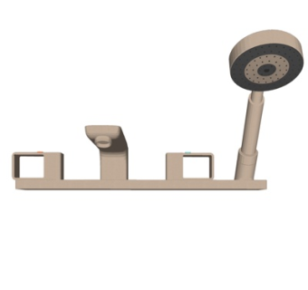 现代淋浴花洒su模型