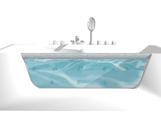 现代玻璃浴缸su模型