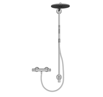 现代淋浴花洒su模型