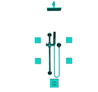现代淋浴花洒su模型