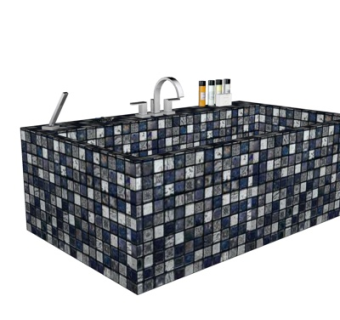 现代网格浴缸su模型