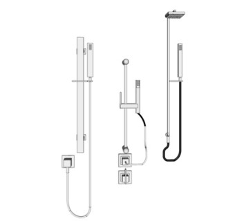 现代淋浴花洒su模型