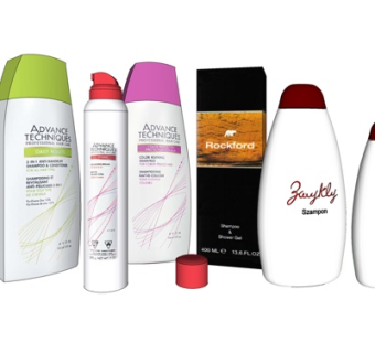 现代洗发水沐浴露su模型