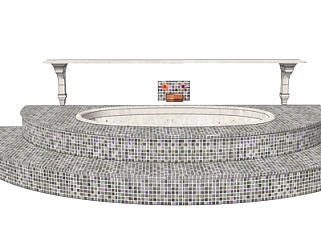 欧式陶瓷浴缸su模型