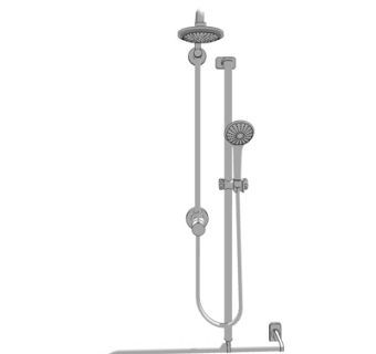 现代淋浴花洒su模型