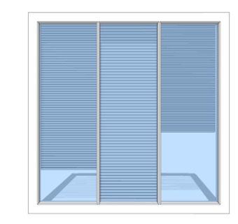 现代推拉窗su模型