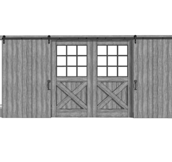 北欧推拉门su模型