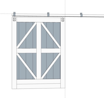北欧推拉门su模型