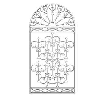 欧式窗花su模型