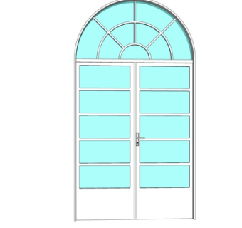 现代大门su模型