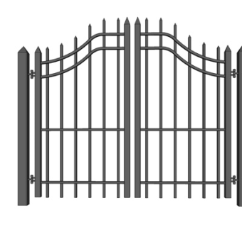 简欧户外大门su模型