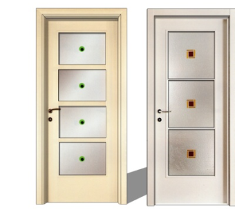 简欧卫生间门su模型