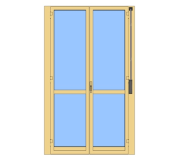 现代玻璃门su模型