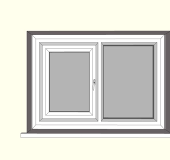 现代窗户su模型