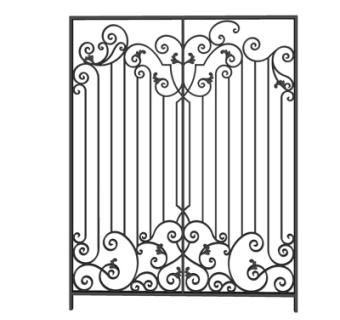 简欧户外大门su模型