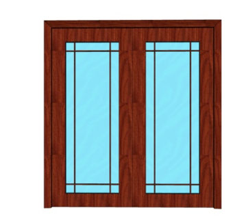 新中式大门su模型