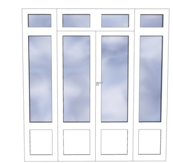 现代大门su模型