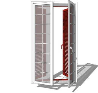 新中式大门su模型