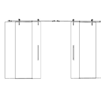 现代推拉门su模型