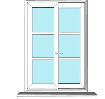 简欧窗户su模型