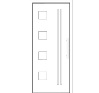 新中式房门su模型
