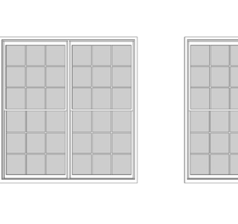 新中式推拉门su模型