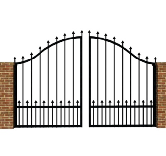 简欧户外大门su模型