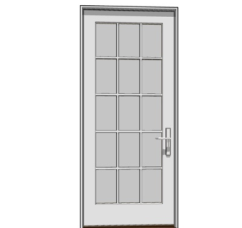 新中式平开门su模型