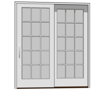 新中式推拉门su模型