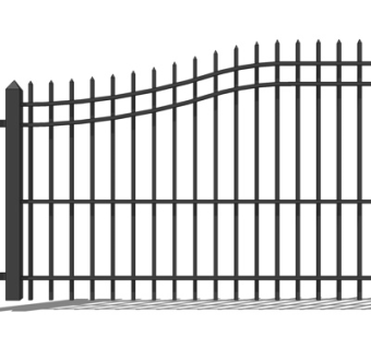 现代户外大门su模型