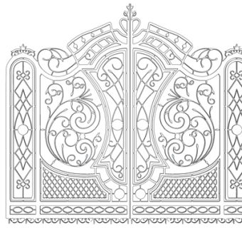 欧式户外大门su模型