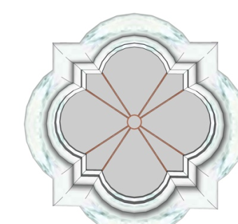 简欧窗花su模型