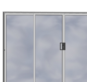 现代玻璃推拉门su模型