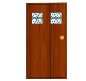 新中式房门su模型