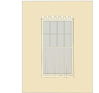 简欧窗户su模型