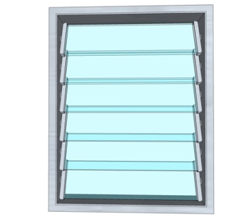 现代百叶窗su模型