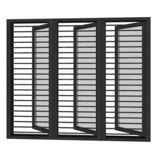 现代百叶窗su模型