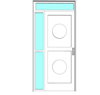 现代大门su模型