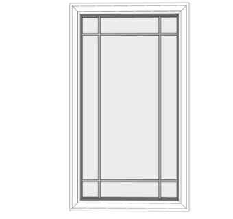 简欧窗户su模型